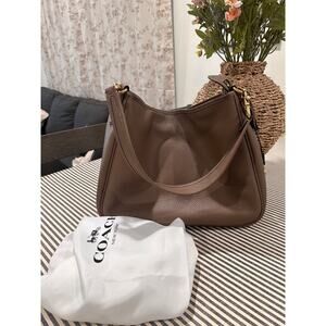 Coach Cary Medium Soft Pebble Leather Shoulder Bag